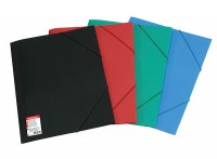 CARPETA Fº SOLAPAS Y GOMAS COLORES PLASTICO