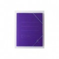 CARPETA 4º SOLAPAS Y GOMAS AZUL CARTON